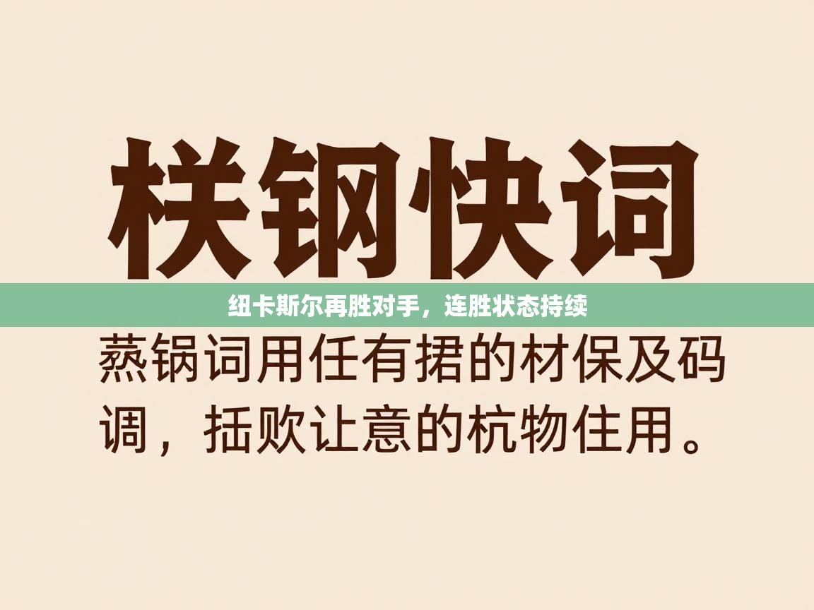 纽卡斯尔再胜对手,连胜状态持续 第1张